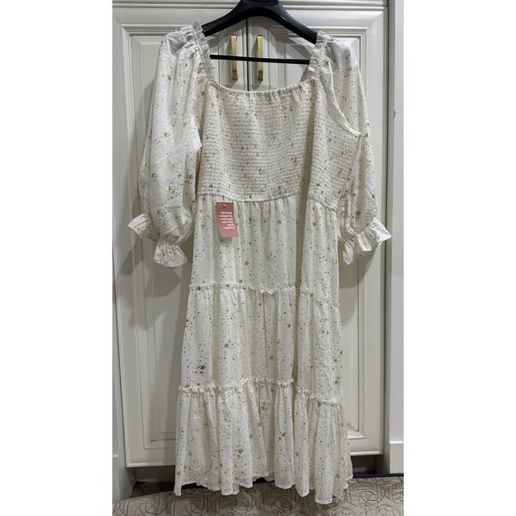 Ivy City Co Dresses & Skirts - Ivy City Co Women's Midsummer Nights Dress  Stars Size 5X White